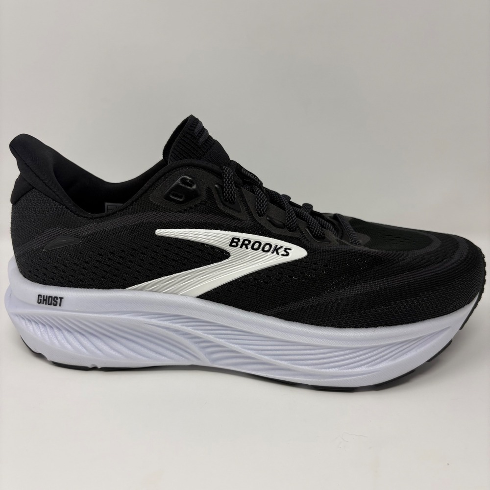 Brooks Ghost 18 Womens Size 7.5 Extra Wide Black White Athletic Running Shoes